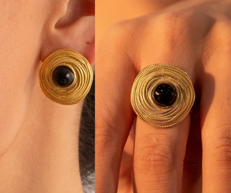 🔖Boucles&Bague Mounata