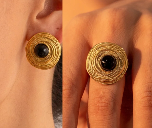 🔖Boucles&Bague Mounata