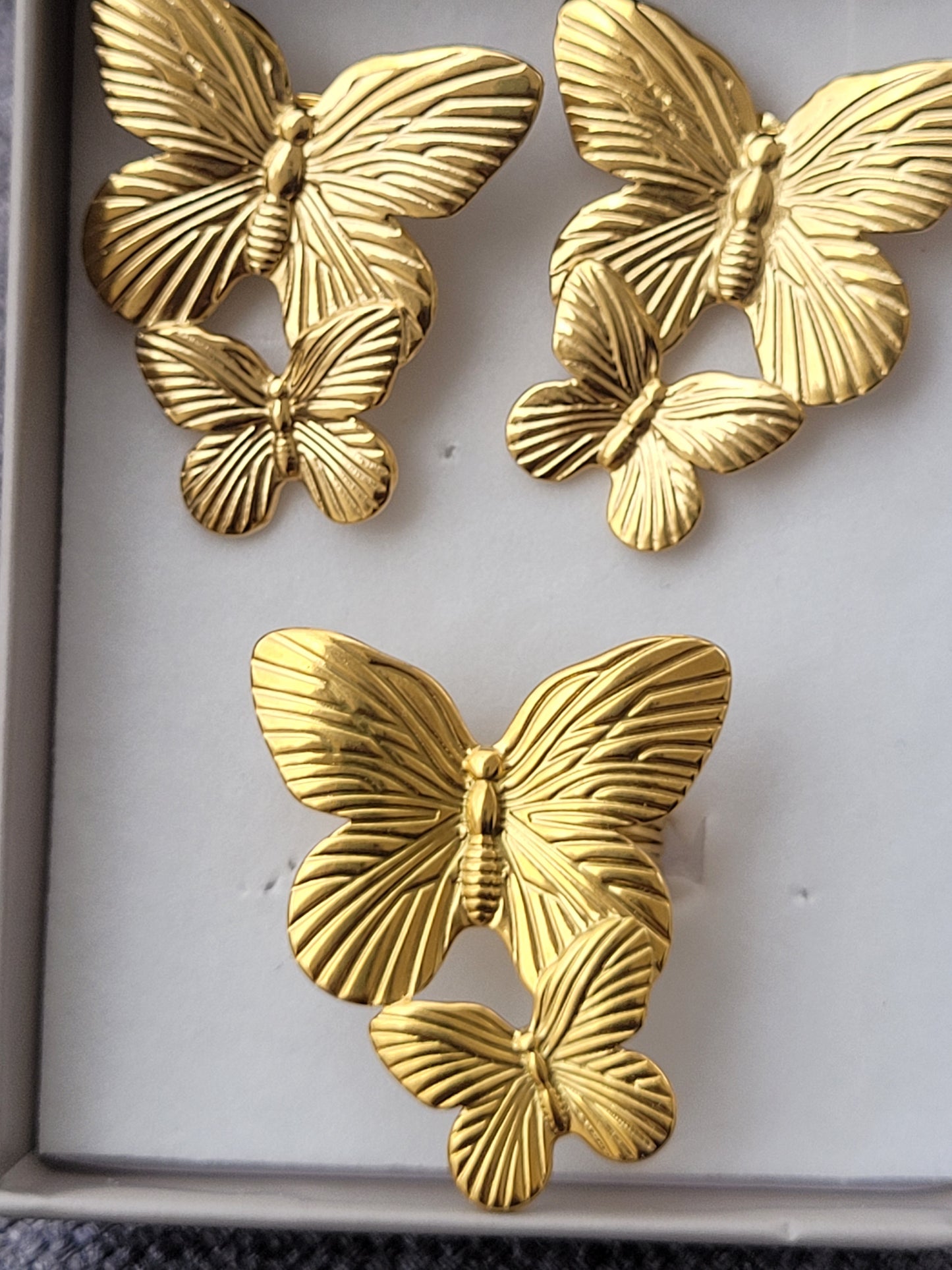 Set Papillon | Boucles & Bague